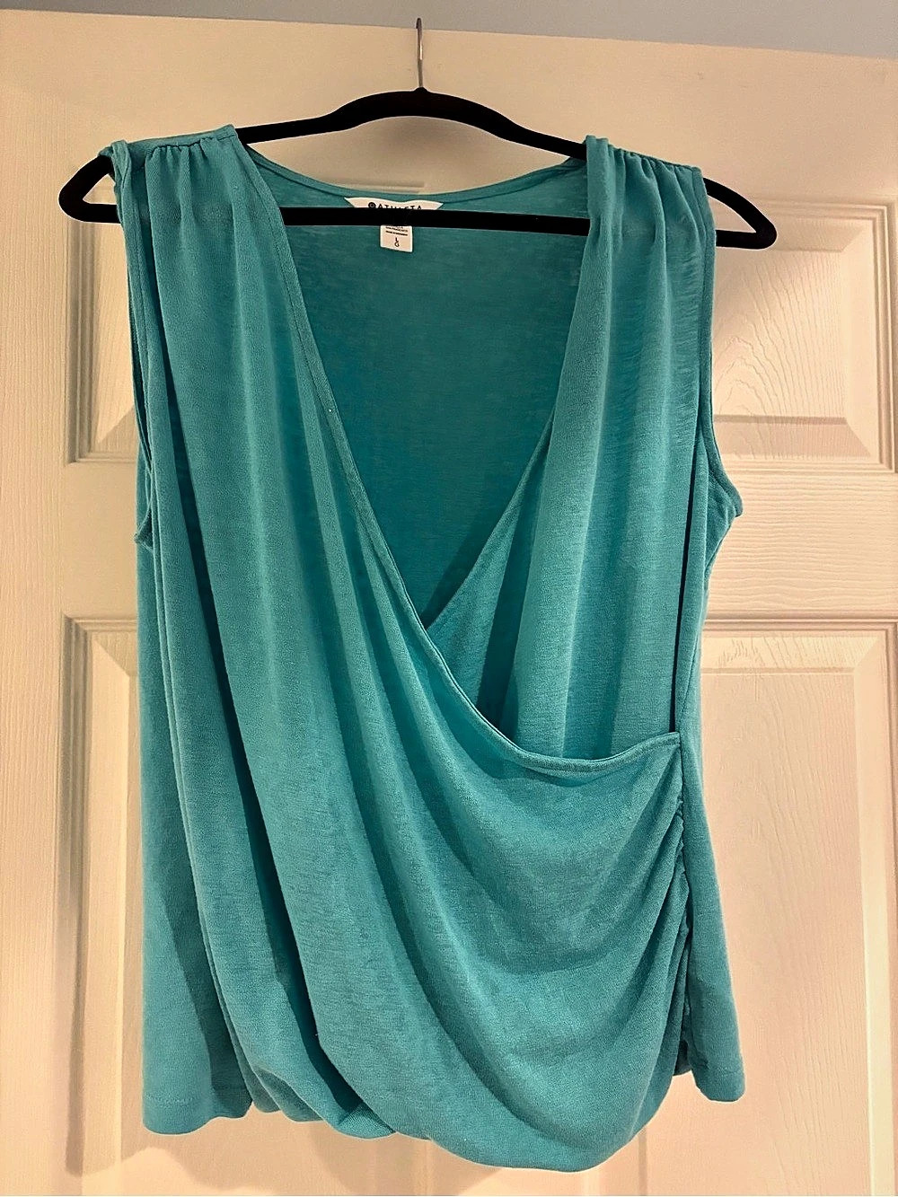 Athleta Breezy Wrap Tank Blue Size Large
